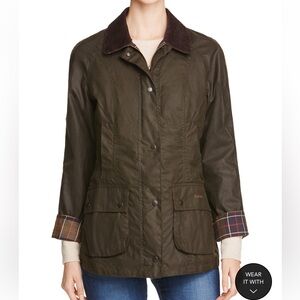 The Original Barbour Tartan Waxxed Jacket in Olive